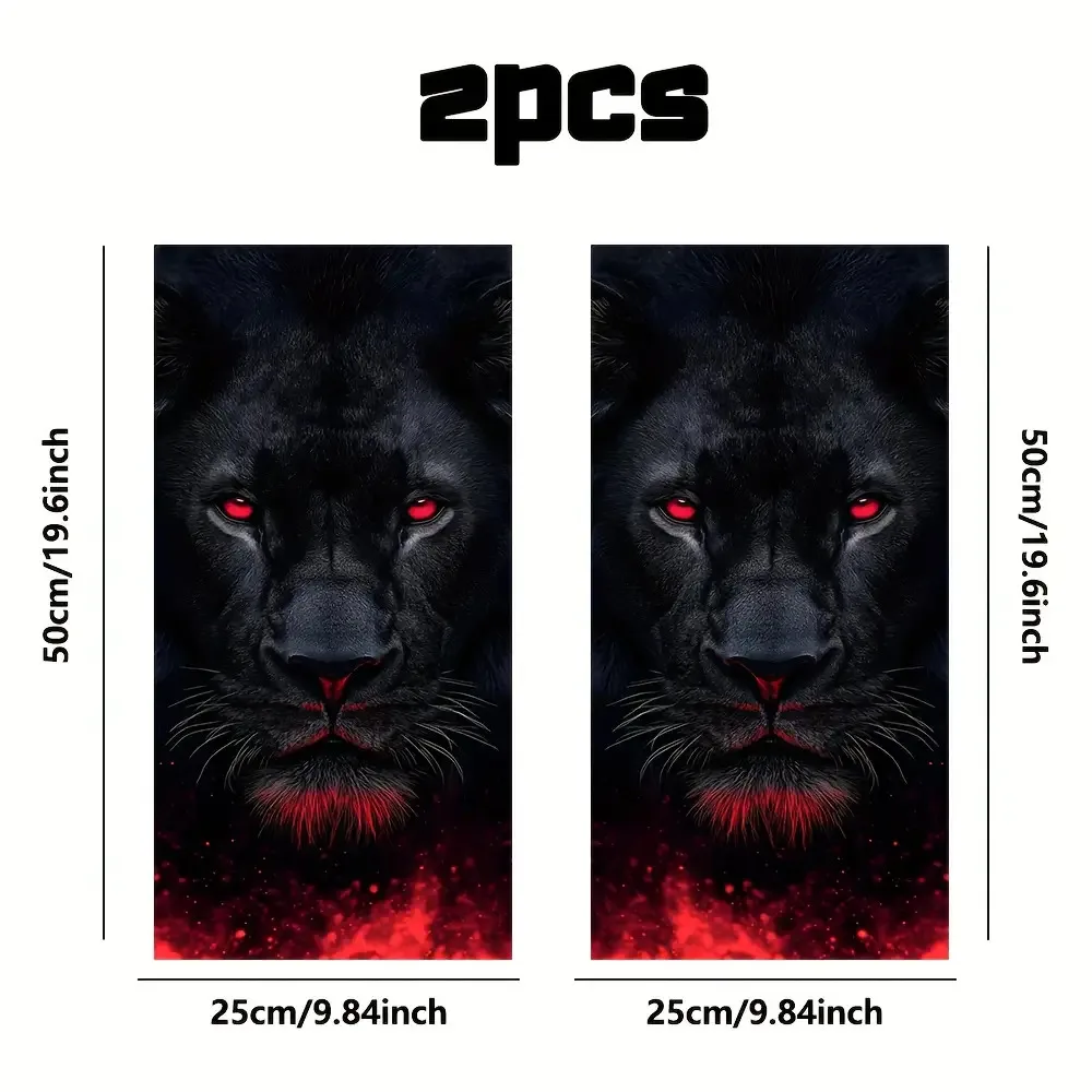 2 Animal Red Eye Black Background Car Stickers - Breathable Self-Adhesive Scratch Protection Sticker for Vehicle B Pillars,
2 Animal Red Eye Black Background Car Stickers - Breathable Self-Adhesive Scratch Protection Sticker for Vehicle B Pillars,