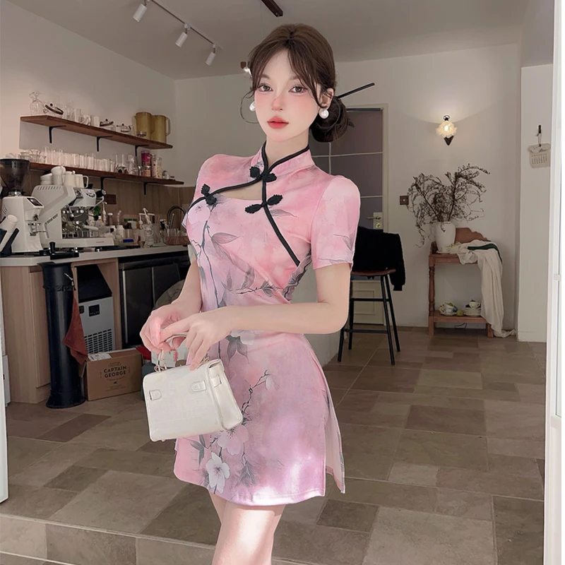 New Chinese Style Young Women's Short Print Dress Waist-Cinching Improved Outerwear Summer Fashion 2026
New Chinese Style Young Women's Short Print Dress Waist-Cinching Improved Outerwear Summer Fashion 2026