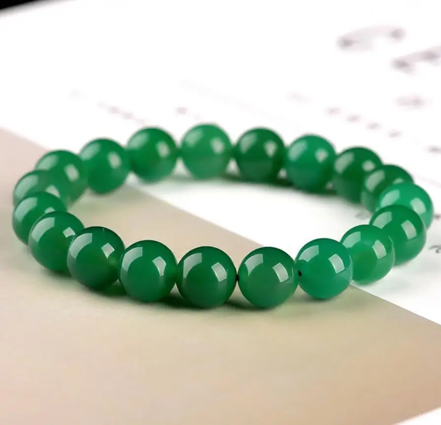 Fashion jewelry Beautiful Jewelry Chinese 8mm Green Chalcedony jade Beads Elastic Bracelet
Fashion jewelry Beautiful Jewelry Chinese 8mm Green Chalcedony jade Beads Elastic Bracelet