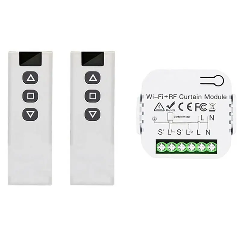 AA73 Tuya Smart Life Wifi 433Mhz Blind Curtain Switch With RF Remote For Electric Roller Shutter Control, 1RE
AA73 Tuya Smart Life Wifi 433Mhz Blind Curtain Switch With RF Remote For Electric Roller Shutter Control, 1RE