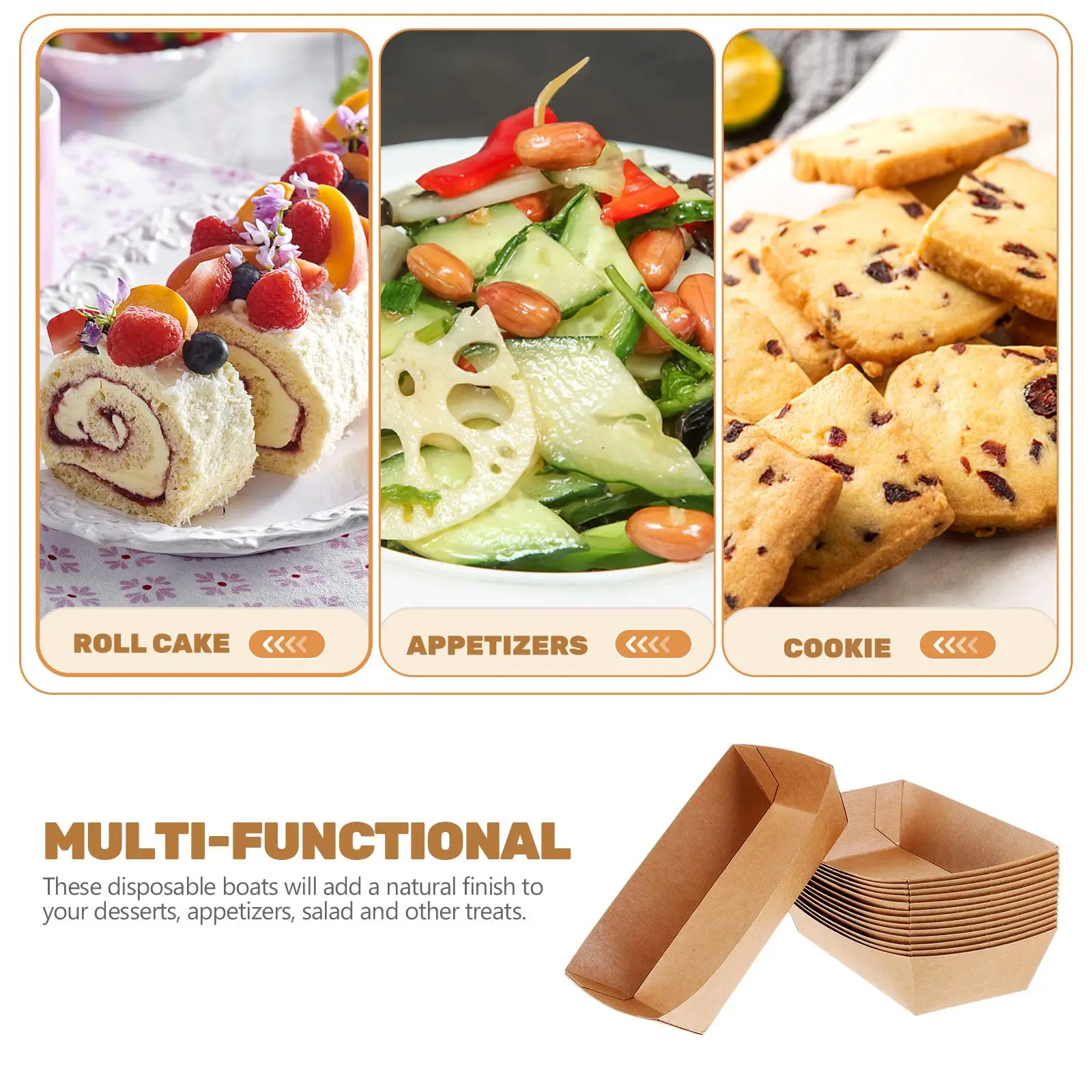 100pcs Disposable Paper Boat Boxes Free Folding for Picnics Takeout Snack Food Serving Sushi Plates Appetizers Trays
100pcs Disposable Paper Boat Boxes Free Folding for Picnics Takeout Snack Food Serving Sushi Plates Appetizers Trays