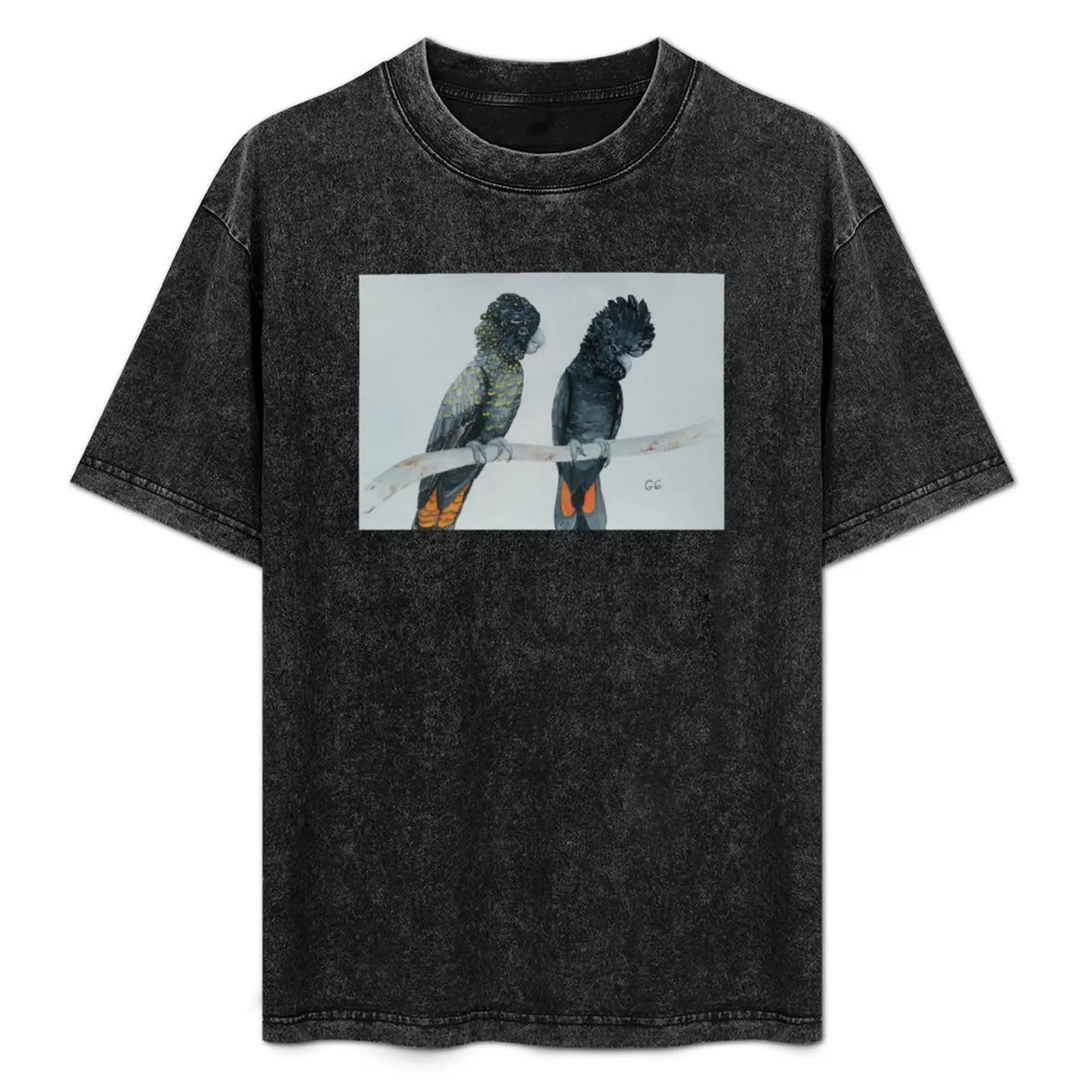 Australian Black Cockatoos original painting T-Shirt Casual Pattern Print Tee Shirt
Australian Black Cockatoos original painting T-Shirt Casual Pattern Print Tee Shirt