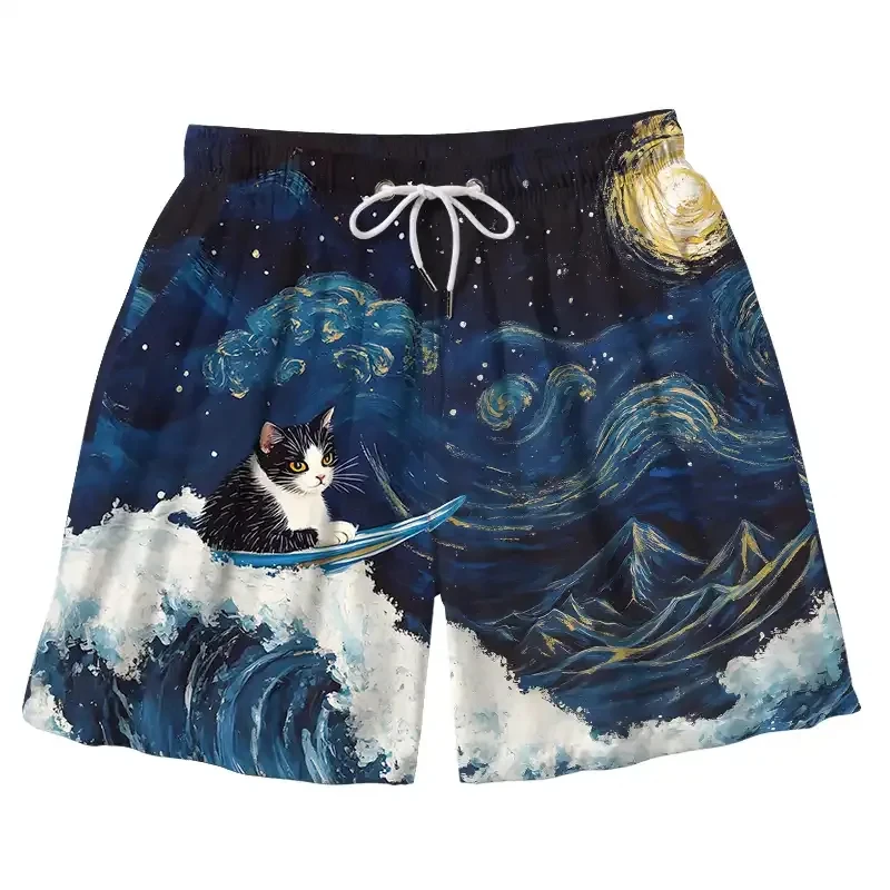 Trending Hot Sale Cute Cat Oriental Floral Quick Dry Swim Shorts, Drawstring Waist Men Hawaiian Casual Pool Swim Beach Bottoms
Trending Hot Sale Cute Cat Oriental Floral Quick Dry Swim Shorts, Drawstring Waist Men Hawaiian Casual Pool Swim Beach Bottoms