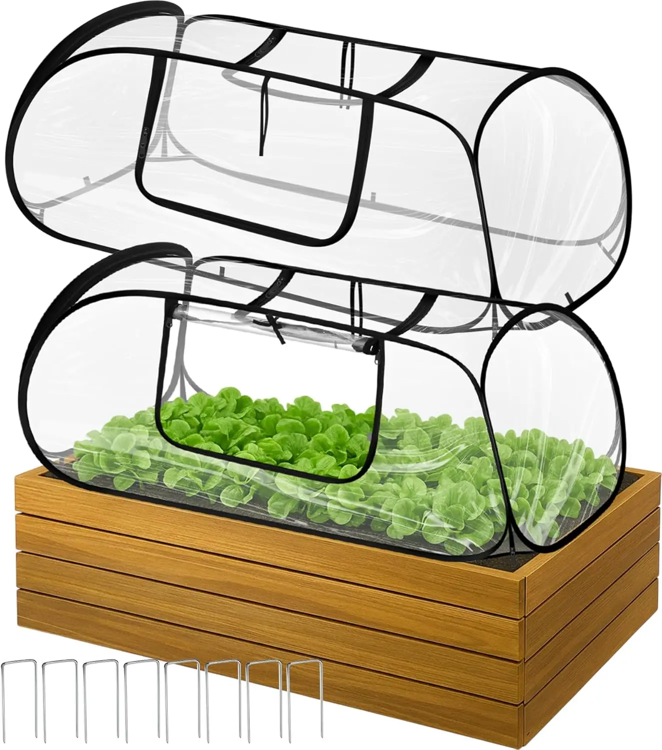 2 Pack Garden Covers for Raised Bed Foldable Clear PVC Greenhouse for Freeze Protection Row Plants Cover Accelerator wit
2 Pack Garden Covers for Raised Bed Foldable Clear PVC Greenhouse for Freeze Protection Row Plants Cover Accelerator wit