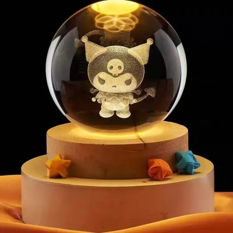 Hello Kitty Cinnamoroll Anime Kawaii Sanrio Baby Creative Luminous Crystal Ball Cute Kuromi Night Light Desktop Decoration Toys 
Hello Kitty Cinnamoroll Anime Kawaii Sanrio Baby Creative Luminous Crystal Ball Cute Kuromi Night Light Desktop Decoration Toys