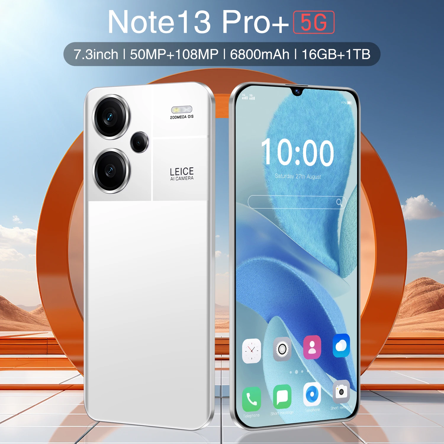 Note13 Pro+ Smart Mobile Phone Original Smartphone 5G Dual SIM Android 13 Snapdragon 8 Gen 3 Cell Phone Global Version Cellphone
Note13 Pro+ Smart Mobile Phone Original Smartphone 5G Dual SIM Android 13 Snapdragon 8 Gen 3 Cell Phone Global Version Cellphone