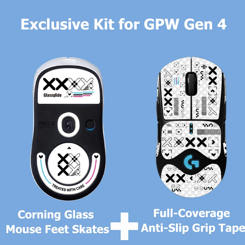 Full‑Set Anti‑Slip Grip Tape + Corning Glass Mouse Feet Skates for Logitech GPW Gen 4
Full‑Set Anti‑Slip Grip Tape + Corning Glass Mouse Feet Skates for Logitech GPW Gen 4
