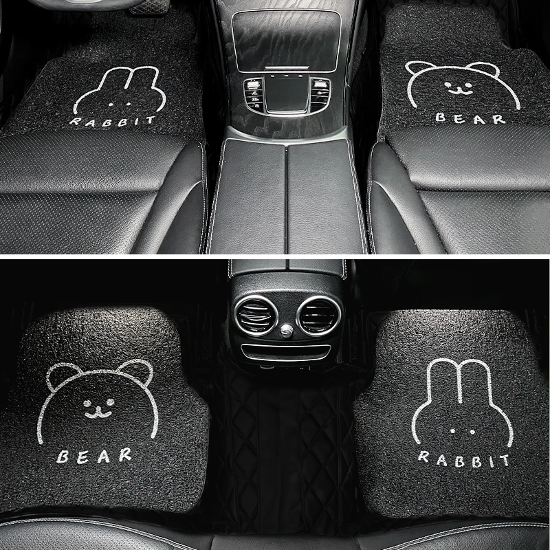 Simple Fashion Silk Loop Cartoon Bear Easy Clean Protective Anti Slip Car Foot Mat Car Interior Ornaments
Simple Fashion Silk Loop Cartoon Bear Easy Clean Protective Anti Slip Car Foot Mat Car Interior Ornaments