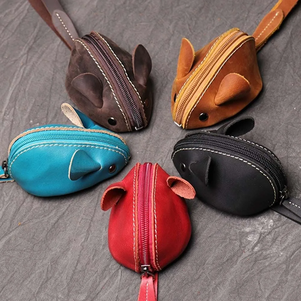 Portable Retro Mouse Purse Leather Fashion Mini Coin Purse Cute Storage Bag Men & Women
Portable Retro Mouse Purse Leather Fashion Mini Coin Purse Cute Storage Bag Men & Women