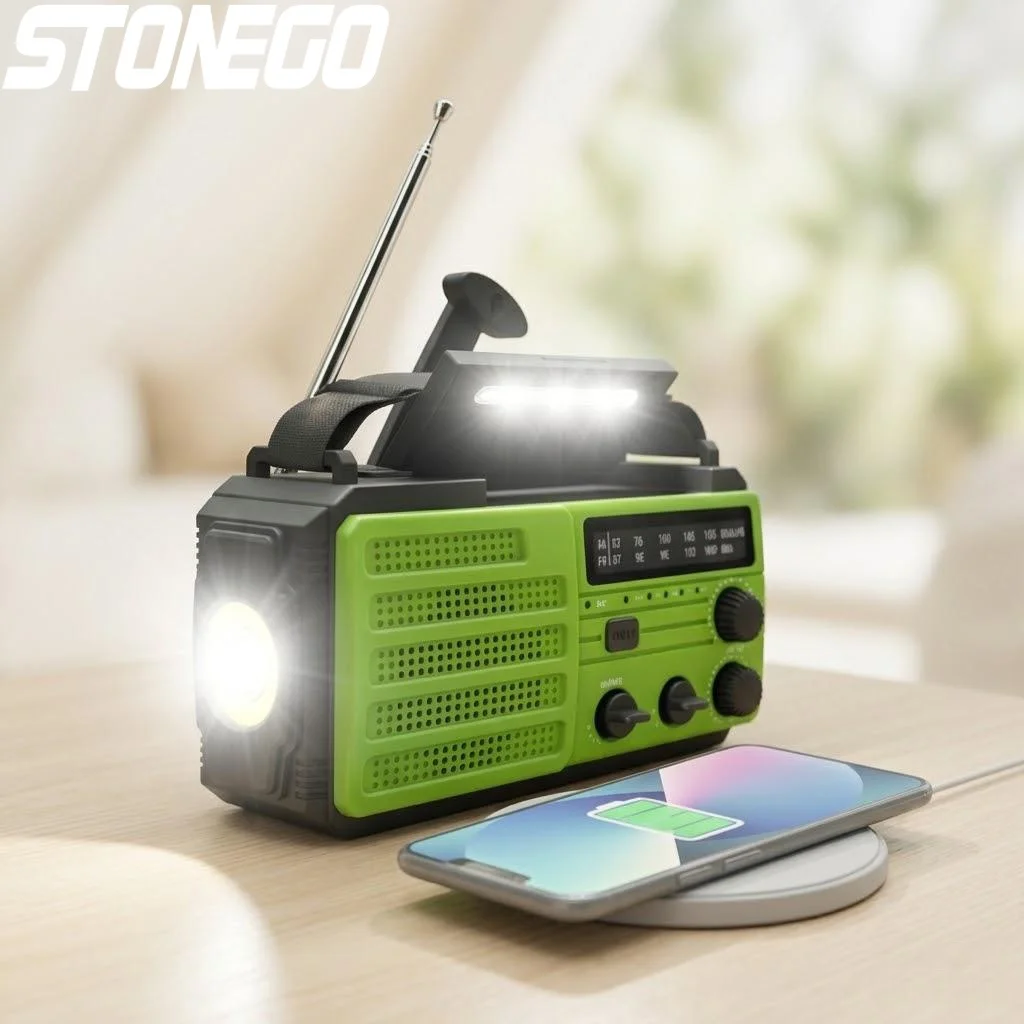 Emergency Hand Crank Rechargeable Flashlight Radio Solar LED Reading Light Multi-Functional Portable Survival Tool
Emergency Hand Crank Rechargeable Flashlight Radio Solar LED Reading Light Multi-Functional Portable Survival Tool