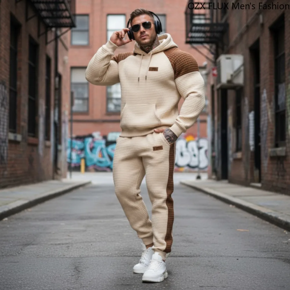 3xl Autumn Winter Men 2-pcs Fashion Lightweight Breathable Beige and Brown Waffle Suede Hoodie Jogger Two Piece Sport Outfit
3xl Autumn Winter Men 2-pcs Fashion Lightweight Breathable Beige and Brown Waffle Suede Hoodie Jogger Two Piece Sport Outfit
