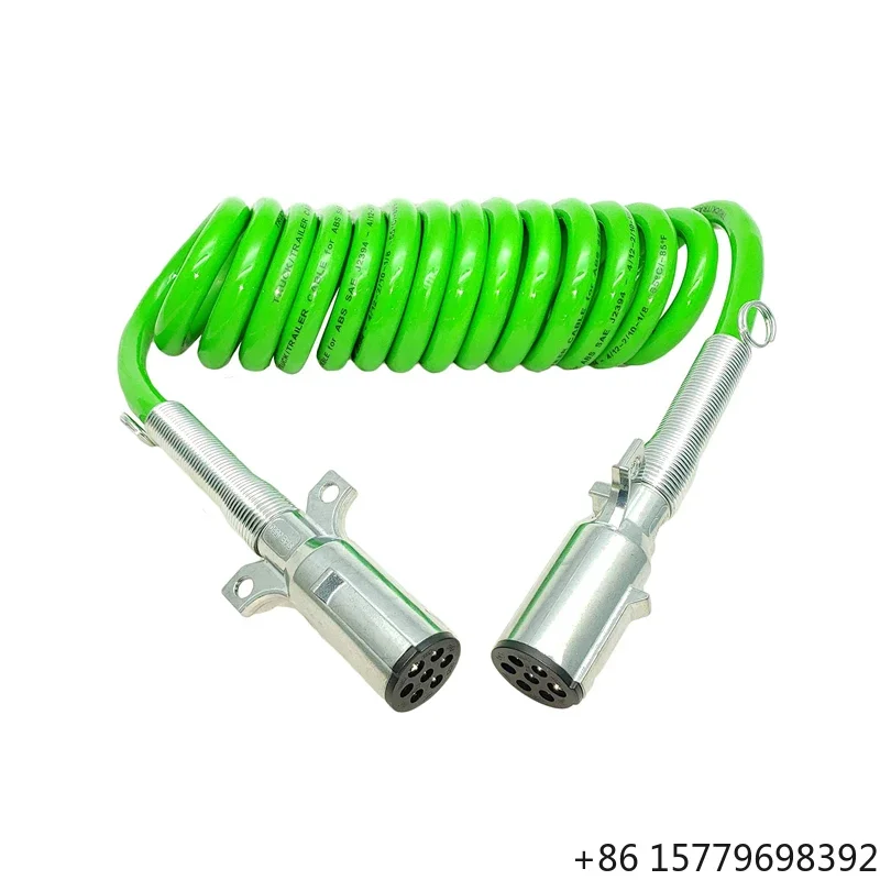 Heavy Duty 7 Way 15 ft Green ABS Coil American Type Trailer Coiled Extension Cable
Heavy Duty 7 Way 15 ft Green ABS Coil American Type Trailer Coiled Extension Cable