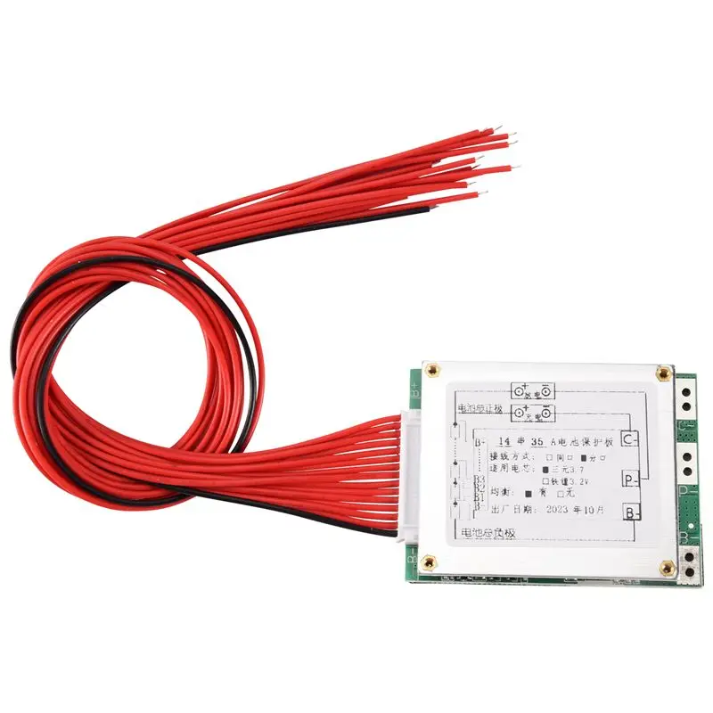B48A 14S 52V 35A Li- Lipolymer Battery Protection Board BMS PCB Board With Balance For Ebike Escooter
B48A 14S 52V 35A Li- Lipolymer Battery Protection Board BMS PCB Board With Balance For Ebike Escooter