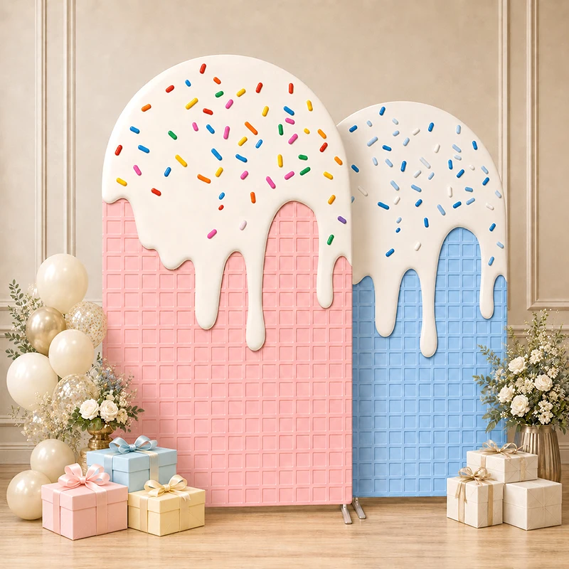 Sprinkle Arch Backdrop Cover Melting Ice Cream Pink Blue Waffle Pattern Kids Birthday Baby Shower Party Photo Background Decor
Sprinkle Arch Backdrop Cover Melting Ice Cream Pink Blue Waffle Pattern Kids Birthday Baby Shower Party Photo Background Decor