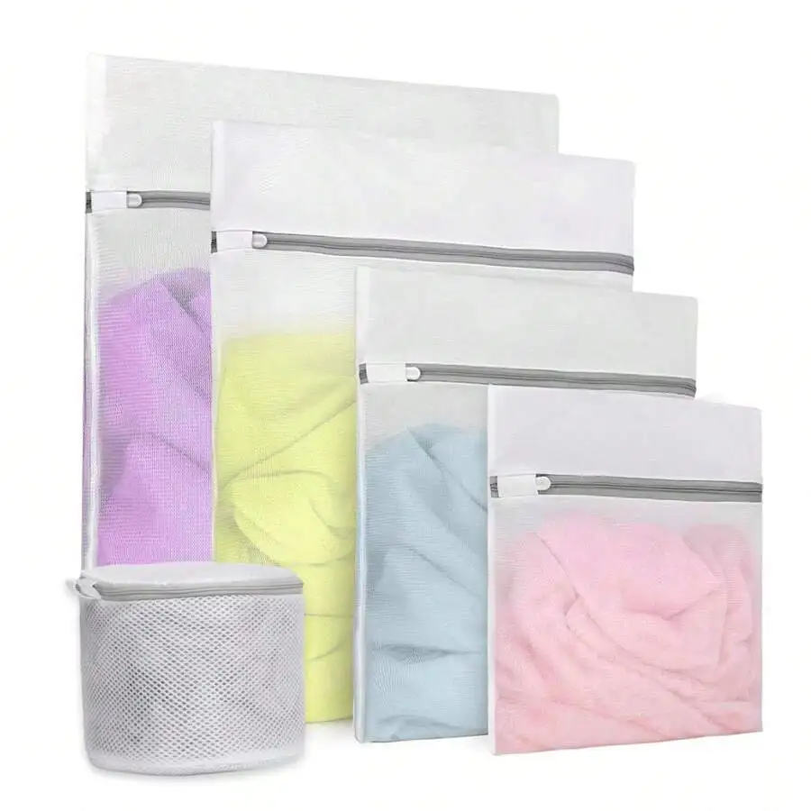 5 Pcs Mesh Laundry Bags Set, Suitable For Delicate Clothes, Bras, Socks, Underwear, Baby Clothes, Travel Storage Organizer Bags
5 Pcs Mesh Laundry Bags Set, Suitable For Delicate Clothes, Bras, Socks, Underwear, Baby Clothes, Travel Storage Organizer Bags