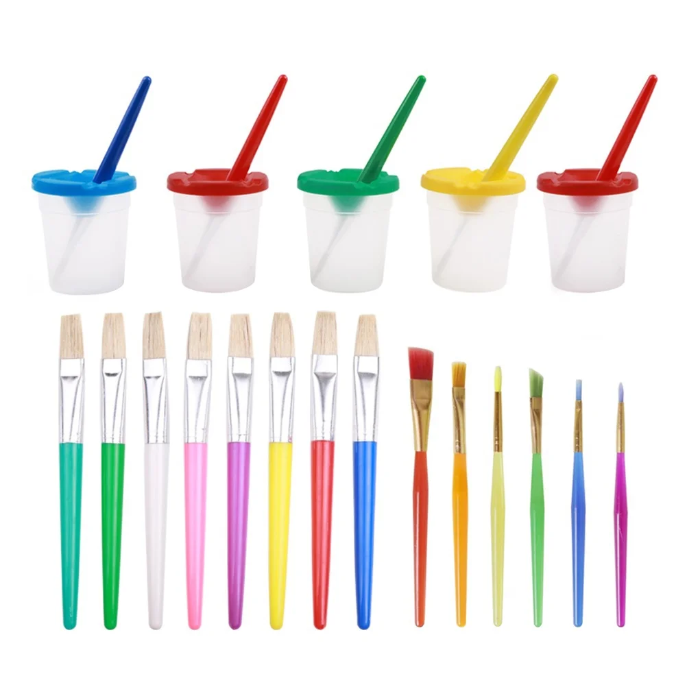 19 Pcs Kids Paint Brushes Set Durable Long Lasting Washable Cups Children Painting Toddler Art Supplies For Kids
19 Pcs Kids Paint Brushes Set Durable Long Lasting Washable Cups Children Painting Toddler Art Supplies For Kids