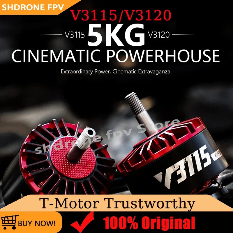 Professional T-MOTOR V3115/V3120 V-Series Motor 8-11Inch 3-12S Wide Voltage High Torque for X4/X8 Cinematic RC Drones
Professional T-MOTOR V3115/V3120 V-Series Motor 8-11Inch 3-12S Wide Voltage High Torque for X4/X8 Cinematic RC Drones