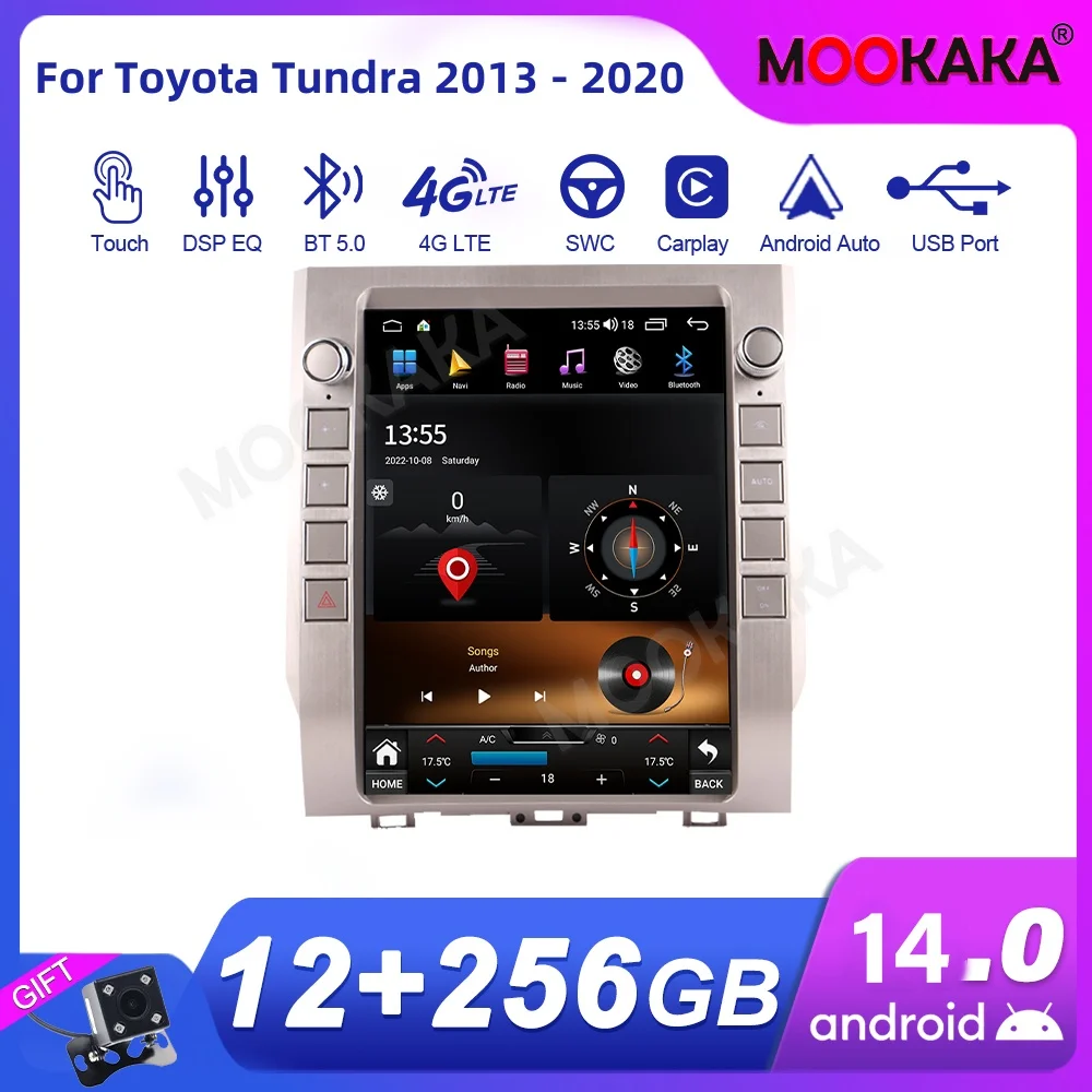 For Toyota Tundra 2013 - 2020 Car Radio Multimedia Player Wireless Carplay Android Auto Autoradio Stereo GPS Navi Head Unit WiFi
For Toyota Tundra 2013 - 2020 Car Radio Multimedia Player Wireless Carplay Android Auto Autoradio Stereo GPS Navi Head Unit WiFi