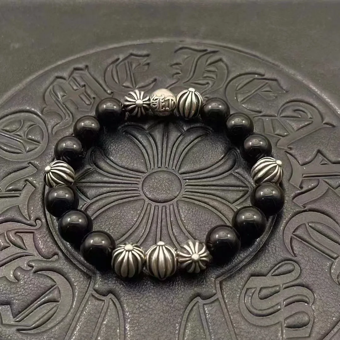 Jewelry Bracelets Men's and Women's Jewelry Bracelets Obsidian Turquoise Thai Silver Retro Hand Beads
Jewelry Bracelets Men's and Women's Jewelry Bracelets Obsidian Turquoise Thai Silver Retro Hand Beads