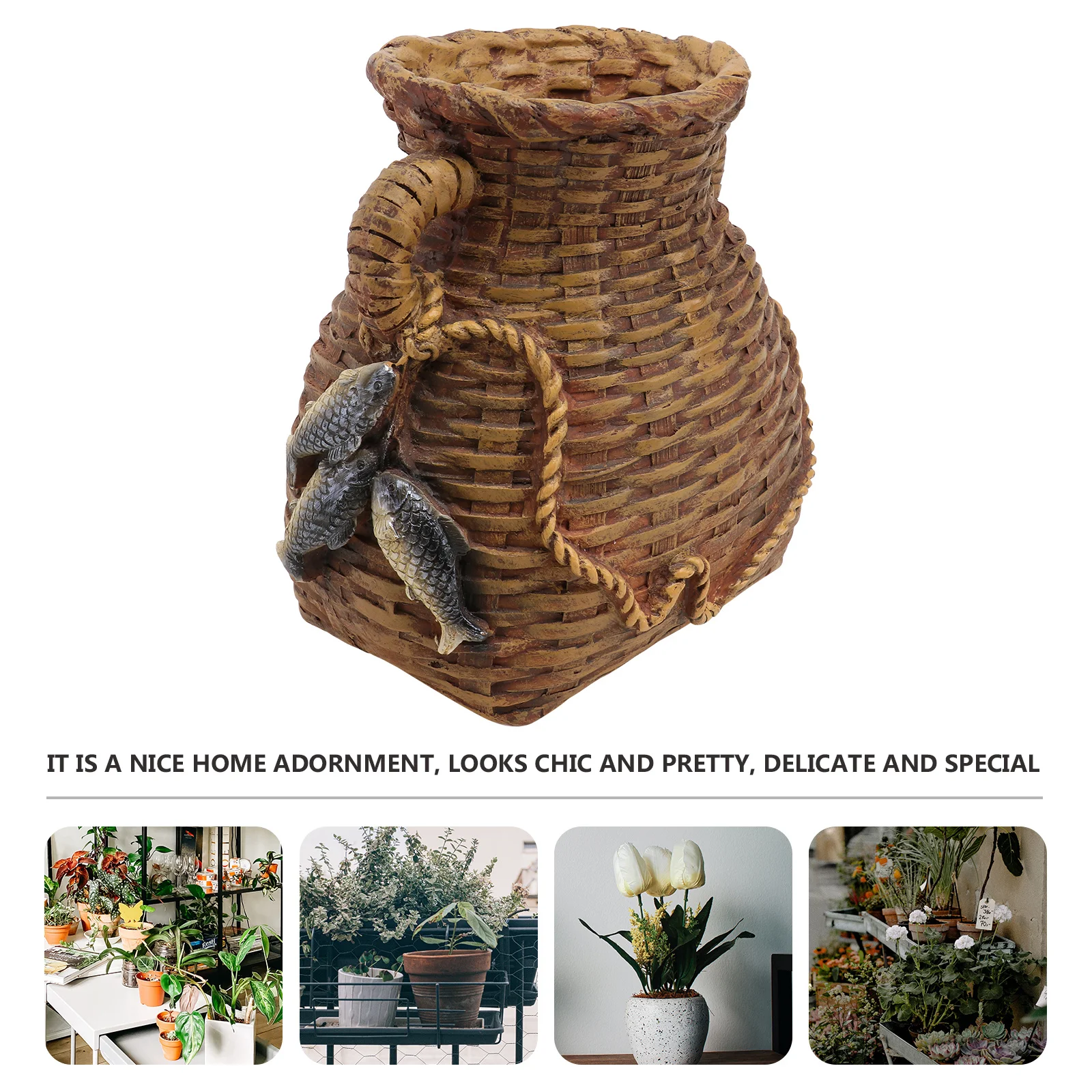 1Pcs Resin Flowerpot Artware Fish Bucket Shaped Succulent Planting Container Decorative Gardening Ornament for Home Office Decor
1Pcs Resin Flowerpot Artware Fish Bucket Shaped Succulent Planting Container Decorative Gardening Ornament for Home Office Decor