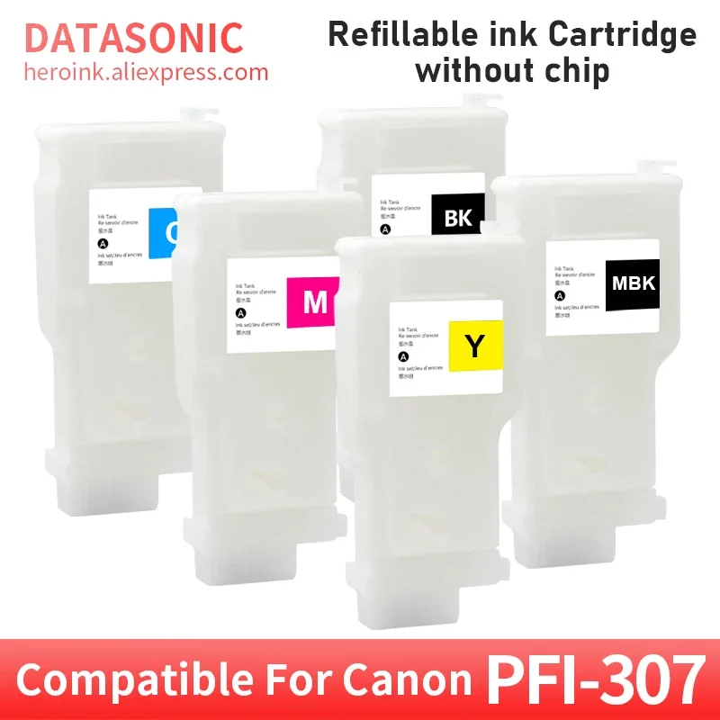 5Color PFI-307 PFI307 PFI 307 Compatible for Canon Refillable Ink Cartridge for Canon iPF830 iPF840 iPF850 printer without chip
5Color PFI-307 PFI307 PFI 307 Compatible for Canon Refillable Ink Cartridge for Canon iPF830 iPF840 iPF850 printer without chip