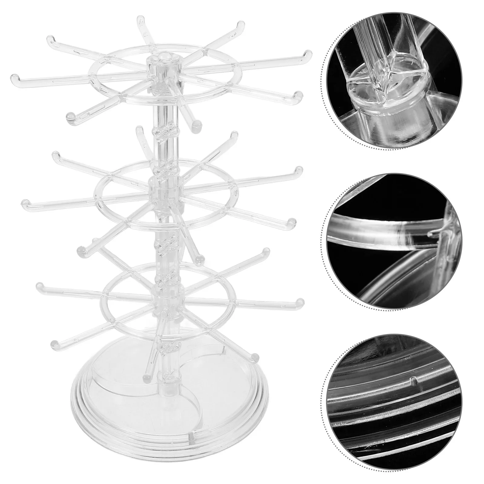 Набор из 2 органайзеров для украшений: 3-ярусная вращающаяся прозрачная подставка для серег, ожерелий, браслетов, брелоков, экономящая место, для туалетного столика
Набор из 2 органайзеров для украшений: 3-ярусная вращающаяся прозрачная подставка для серег, ожерелий, браслетов, брелоков, экономящая место, для туалетного столика