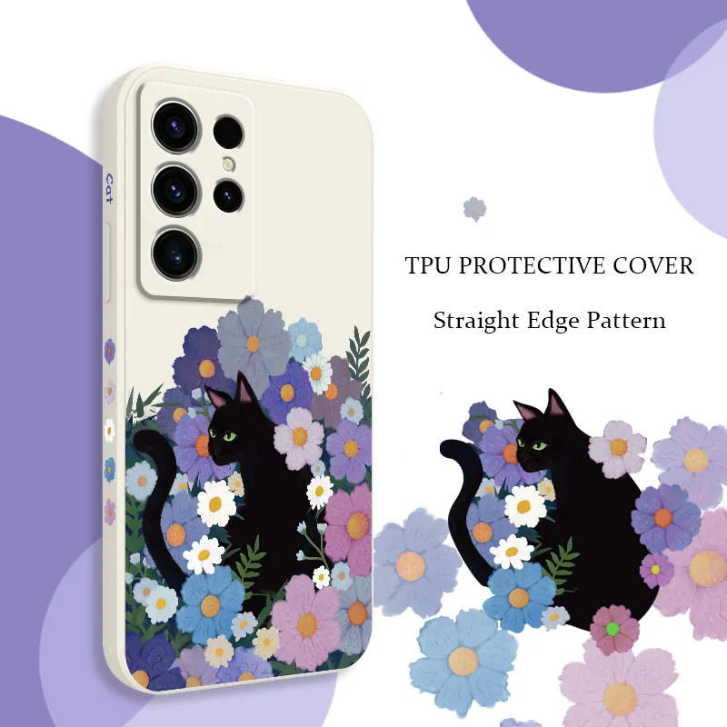 Colorful Floral Cat Phone Case For Samsung Galaxy S25 S24 S23 S22 S21 S20 Ultra FE S10 S10E Plus Note 20 Ultra Silicone Cover
Colorful Floral Cat Phone Case For Samsung Galaxy S25 S24 S23 S22 S21 S20 Ultra FE S10 S10E Plus Note 20 Ultra Silicone Cover