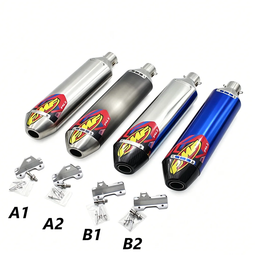 Motorcycle Exhaust Pipe FMF 4T Mufflers with Bracket Universal Motorbike Motocross Scooters Escape Moto Length 470mm Inlet 51mm
Motorcycle Exhaust Pipe FMF 4T Mufflers with Bracket Universal Motorbike Motocross Scooters Escape Moto Length 470mm Inlet 51mm