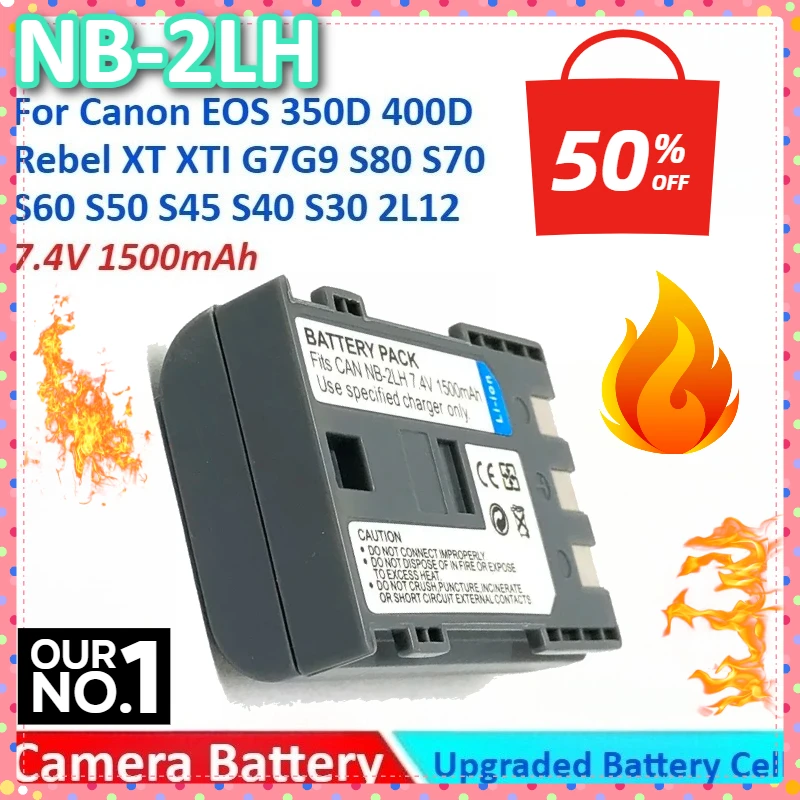 1500mAh 7.4V NB-2LH NB-2L Camera Battery+Charger for Canon EOS 350D 400D for Rebel XT XTI G7 G9 S60 S50 S45 S40 S80 S70 S30 2L12
1500mAh 7.4V NB-2LH NB-2L Camera Battery+Charger for Canon EOS 350D 400D for Rebel XT XTI G7 G9 S60 S50 S45 S40 S80 S70 S30 2L12