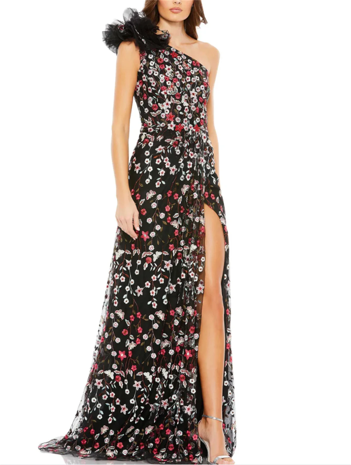 2024 Black Evening Dress Star Printing Special Occasion Prom Dress One Shoulder Sleeve Flower Waistless vestidos para eventos
2024 Black Evening Dress Star Printing Special Occasion Prom Dress One Shoulder Sleeve Flower Waistless vestidos para eventos