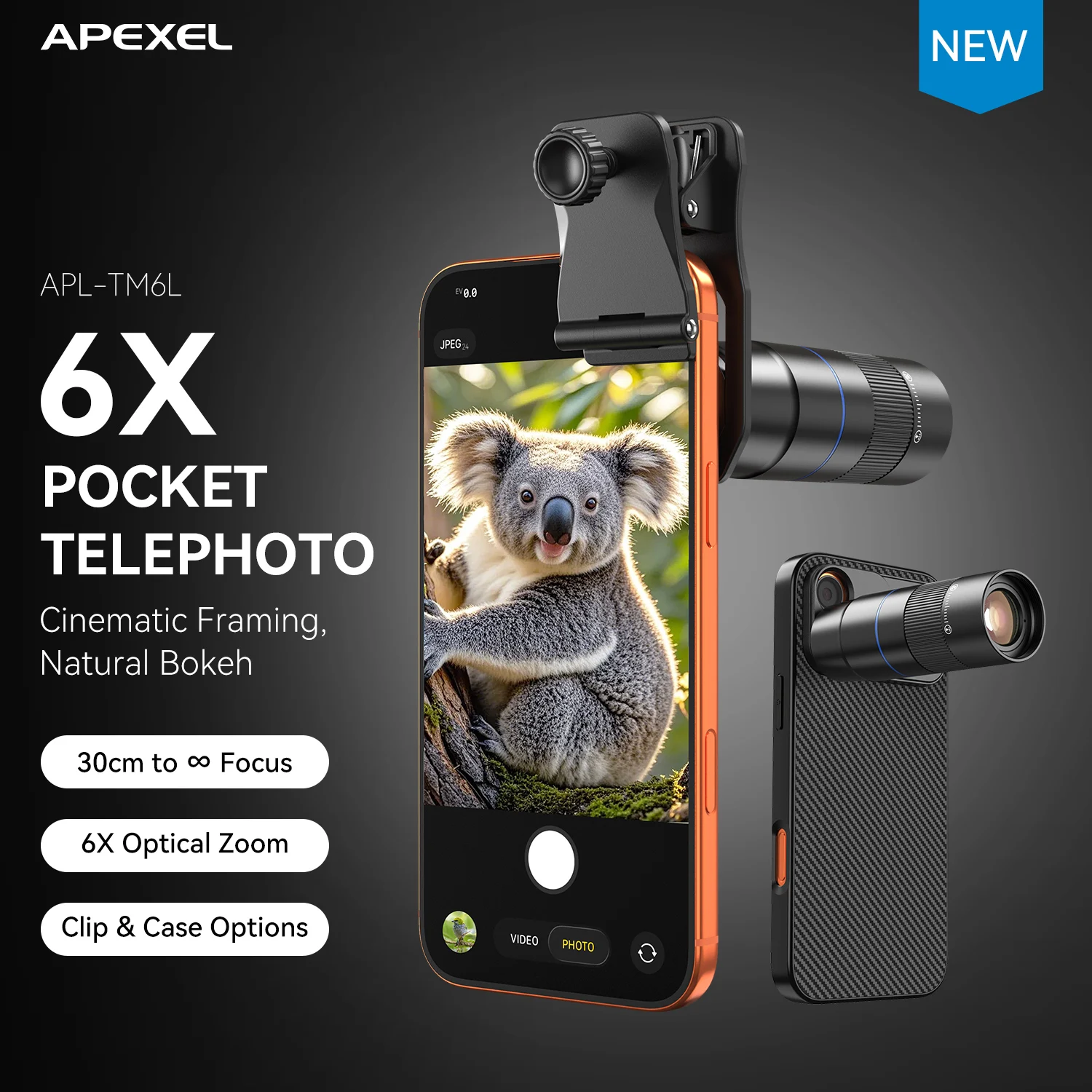 APEXEL HD 6x Zoom Tele Lens Close Focus observation Telescope Lenses for iPhone Xiaomi all Smartphones Shooting Mobile Lenses
APEXEL HD 6x Zoom Tele Lens Close Focus observation Telescope Lenses for iPhone Xiaomi all Smartphones Shooting Mobile Lenses