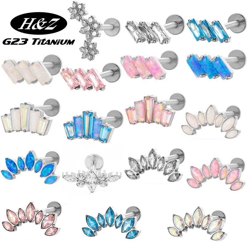 1PC G23 Titanium Piercing Jewelry Ear Studs Labret Internal Thread Flat Back Opal Crown Horse's Eye CZ Helix Cartilage Lip Studs
1PC G23 Titanium Piercing Jewelry Ear Studs Labret Internal Thread Flat Back Opal Crown Horse's Eye CZ Helix Cartilage Lip Studs