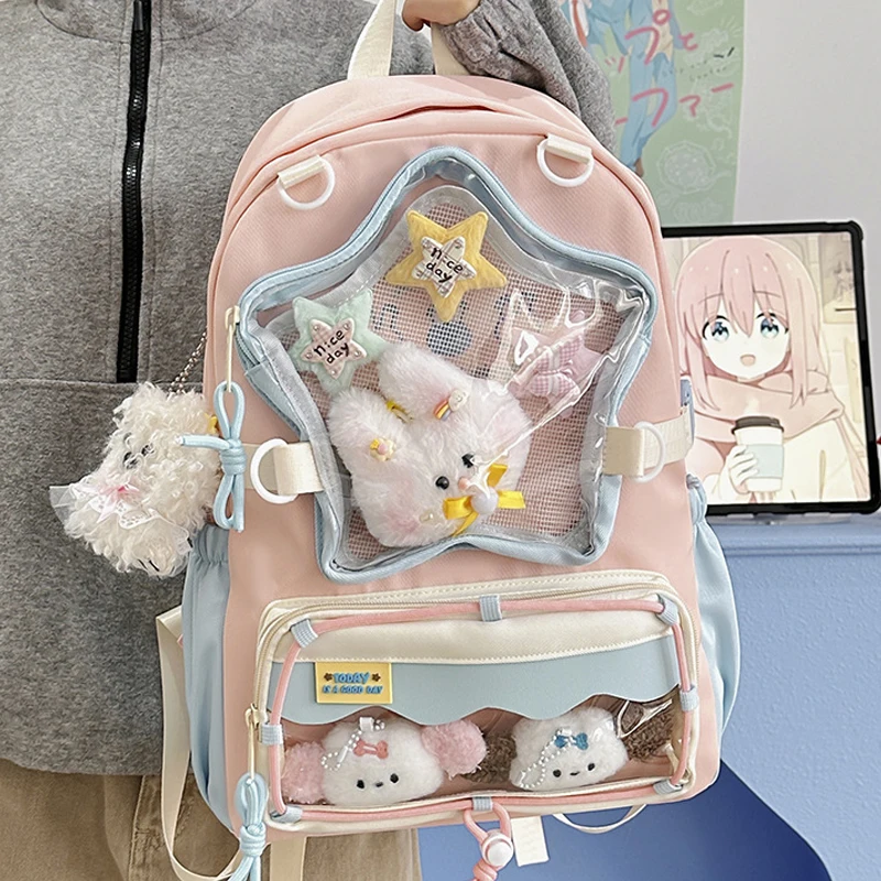 Transparent Star Mochilas Mujer Student Mochila Ita Bag Large Capaci Bolsas Cute Portable Lightweighte Backpack Bags for Woman
Transparent Star Mochilas Mujer Student Mochila Ita Bag Large Capaci Bolsas Cute Portable Lightweighte Backpack Bags for Woman