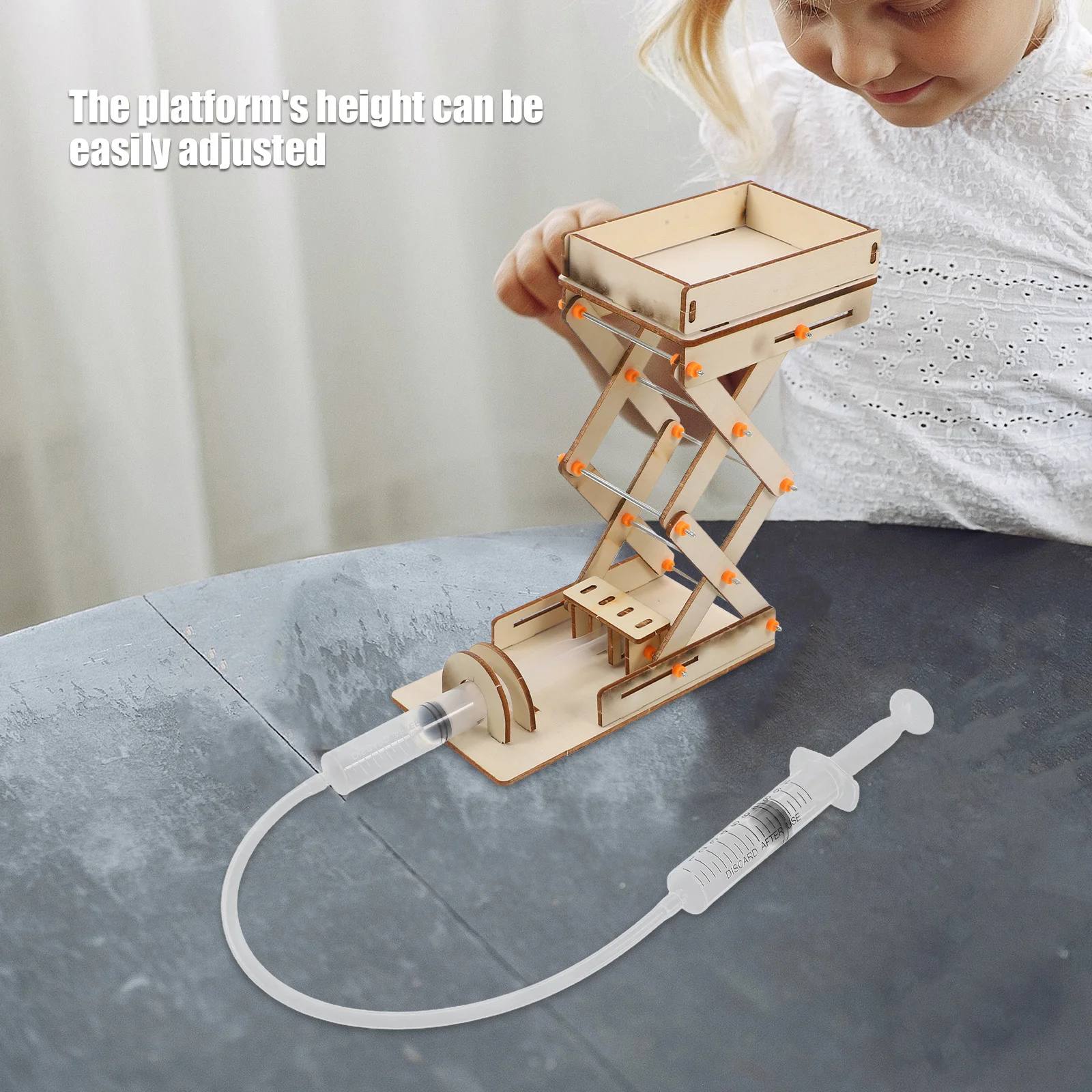 DIY Lab Jack Machine Wooden Educational Science Kit for Kids Scientific Experiments Hydraulic Lifting Platform
DIY Lab Jack Machine Wooden Educational Science Kit for Kids Scientific Experiments Hydraulic Lifting Platform