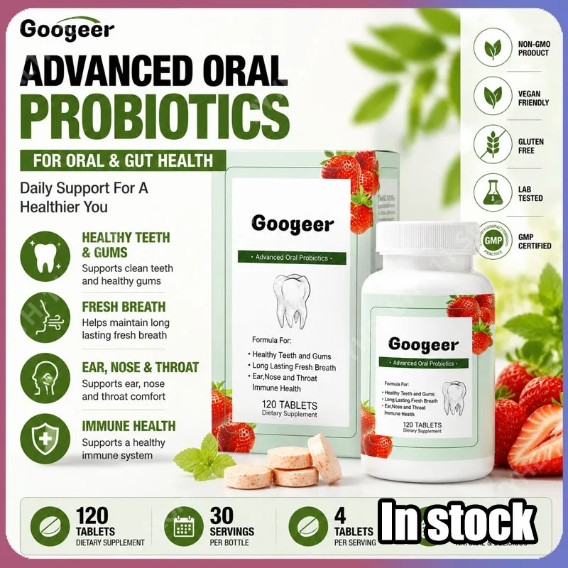 Googeer Oral Probiotics Chewable 120 Tablets Teeth & Gums Support Fresh Breath Ear Nose Throat Immune Support Daily Supplement
Googeer Oral Probiotics Chewable 120 Tablets Teeth & Gums Support Fresh Breath Ear Nose Throat Immune Support Daily Supplement
