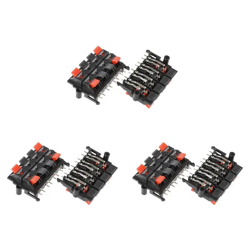 T36C 6Pcs 64X40x20mm 8 Positions Push In Jack Spring Load Speaker Terminals
T36C 6Pcs 64X40x20mm 8 Positions Push In Jack Spring Load Speaker Terminals