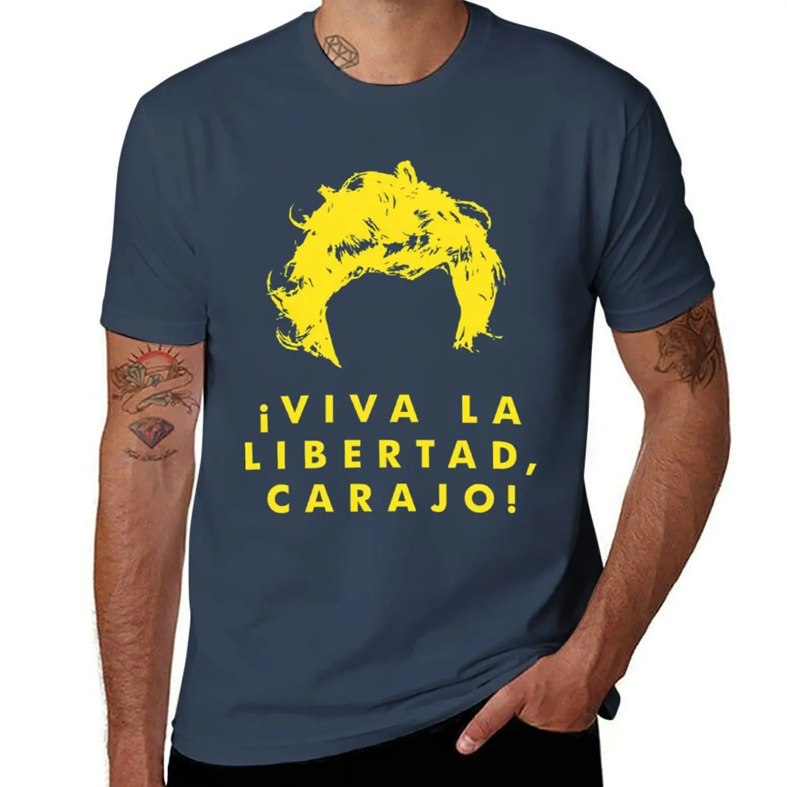 VIVA LIBERTAD YELLOW MILEI T-Shirt cotton tshirt 100% men t shirt cotton 100% man t shirt luxury T-Shirt
VIVA LIBERTAD YELLOW MILEI T-Shirt cotton tshirt 100% men t shirt cotton 100% man t shirt luxury T-Shirt