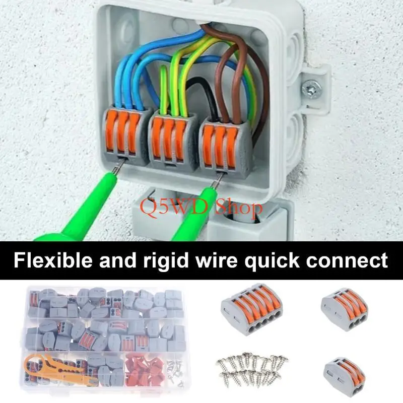 Q5WD Multiple Use Electrical Connector Blocks Efficient Wiring Solution Easy to Use Nut Connector set for Lighting & Building
Q5WD Multiple Use Electrical Connector Blocks Efficient Wiring Solution Easy to Use Nut Connector set for Lighting & Building