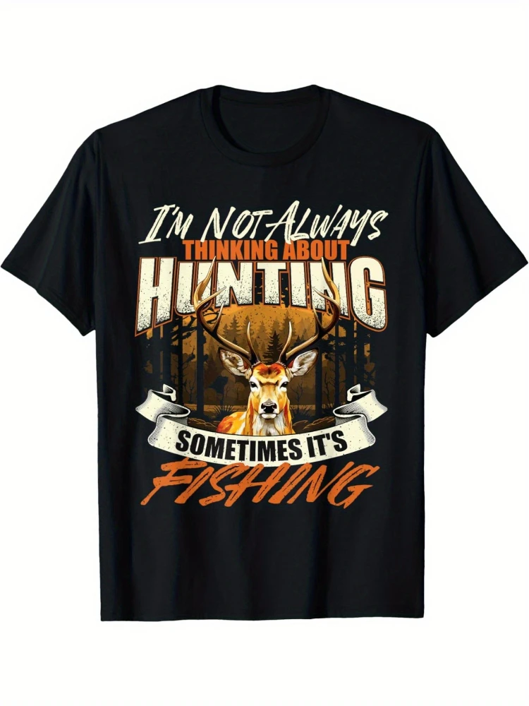 Funny Hunting Saying - "I'm Not Always Thinking About Hunting" Deer Graphic - 100% cotton short sleeve O-neck printed T-shirt.
Funny Hunting Saying - "I'm Not Always Thinking About Hunting" Deer Graphic - 100% cotton short sleeve O-neck printed T-shirt.