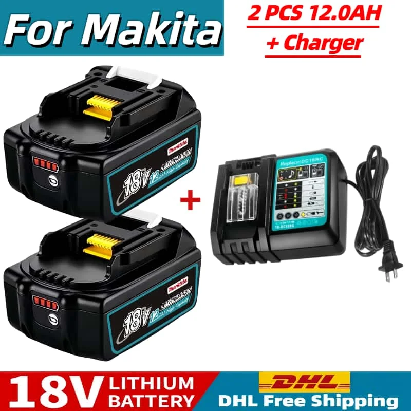 Original for Makita 12Ah/8Ah/6Ah for Makita 18V Battery BL1840 BL1830B BL1850B BL1850 BL1860 BL1815 Replacement Lithium Battery
Original for Makita 12Ah/8Ah/6Ah for Makita 18V Battery BL1840 BL1830B BL1850B BL1850 BL1860 BL1815 Replacement Lithium Battery