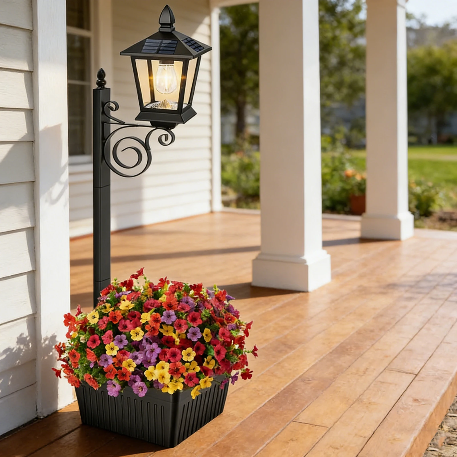 2 In 1 Outdoor Flower Pots Light with Planter Solar Lamp Post Light Freestanding Planters Lamp Waterproof Solar Lamp for Yard
2 In 1 Outdoor Flower Pots Light with Planter Solar Lamp Post Light Freestanding Planters Lamp Waterproof Solar Lamp for Yard