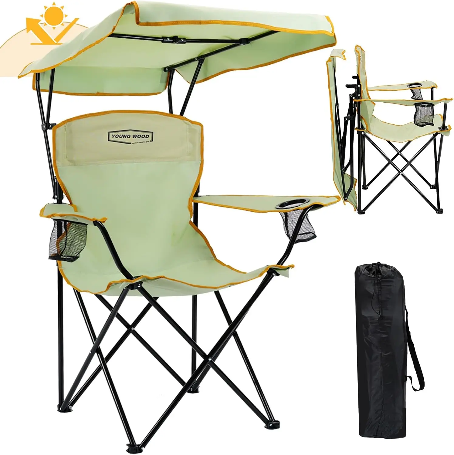 Portable Camping Chair with Adjustable Sunshade, Lightweight Foldable Design for Outdoor Activities, Green
Portable Camping Chair with Adjustable Sunshade, Lightweight Foldable Design for Outdoor Activities, Green