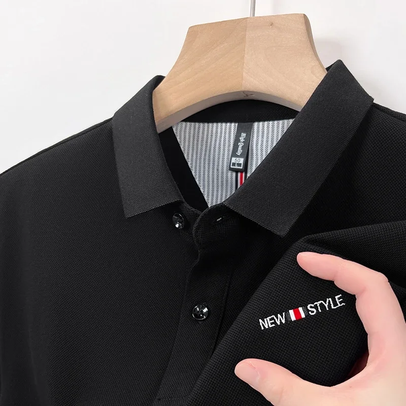 High Grade 100Cotton Luxury Men's Polo Shirt Summer Lapel Letter Embroidered T-shirt Solid Short Sleeve Fashion Versatile Men's
High Grade 100Cotton Luxury Men's Polo Shirt Summer Lapel Letter Embroidered T-shirt Solid Short Sleeve Fashion Versatile Men's