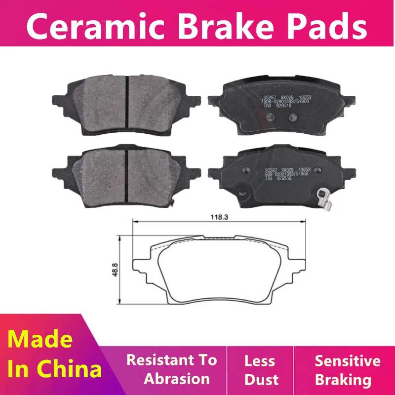 For Toyota YARIS (_P21, PA1, PH1) Rear Brake Pads 0446602400 04466F4010 04466K0000/ Auto Parts T1117
For Toyota YARIS (_P21, PA1, PH1) Rear Brake Pads 0446602400 04466F4010 04466K0000/ Auto Parts T1117