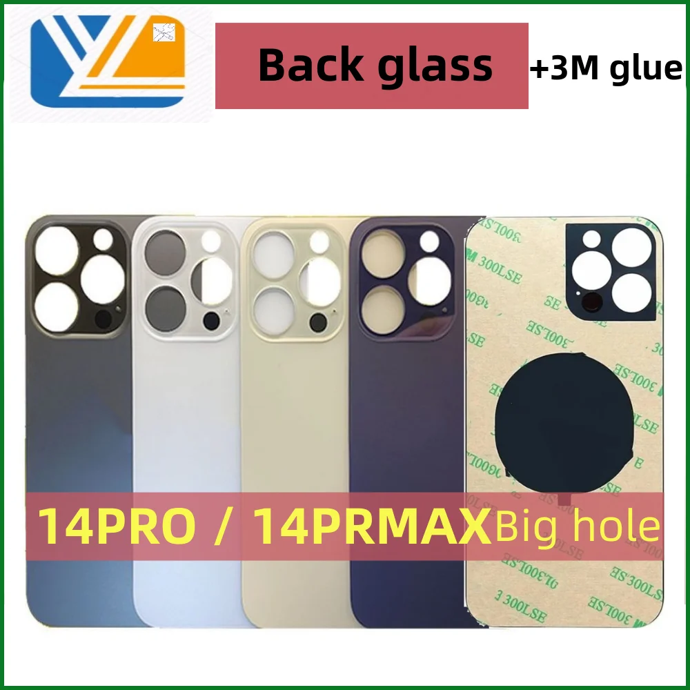 Big Hole Rear Door Glass Back Cover For iPhone 14PRO 14PROMAX Battery Cover Housing 14 PRO Back Glass Replacement Part +3M Tape
Big Hole Rear Door Glass Back Cover For iPhone 14PRO 14PROMAX Battery Cover Housing 14 PRO Back Glass Replacement Part +3M Tape