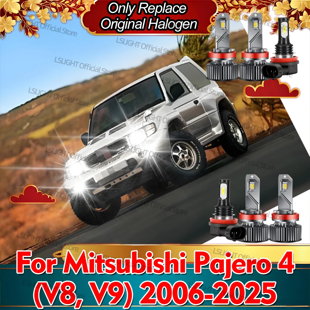 2/6x LED Headlights 6000K Fog Bulbs For Mitsubishi Pajero 4 Mk4 (V8 V9) 2006-2025 Two-sides CSP Head Lamps 30000LM High Low Beam
2/6x LED Headlights 6000K Fog Bulbs For Mitsubishi Pajero 4 Mk4 (V8 V9) 2006-2025 Two-sides CSP Head Lamps 30000LM High Low Beam