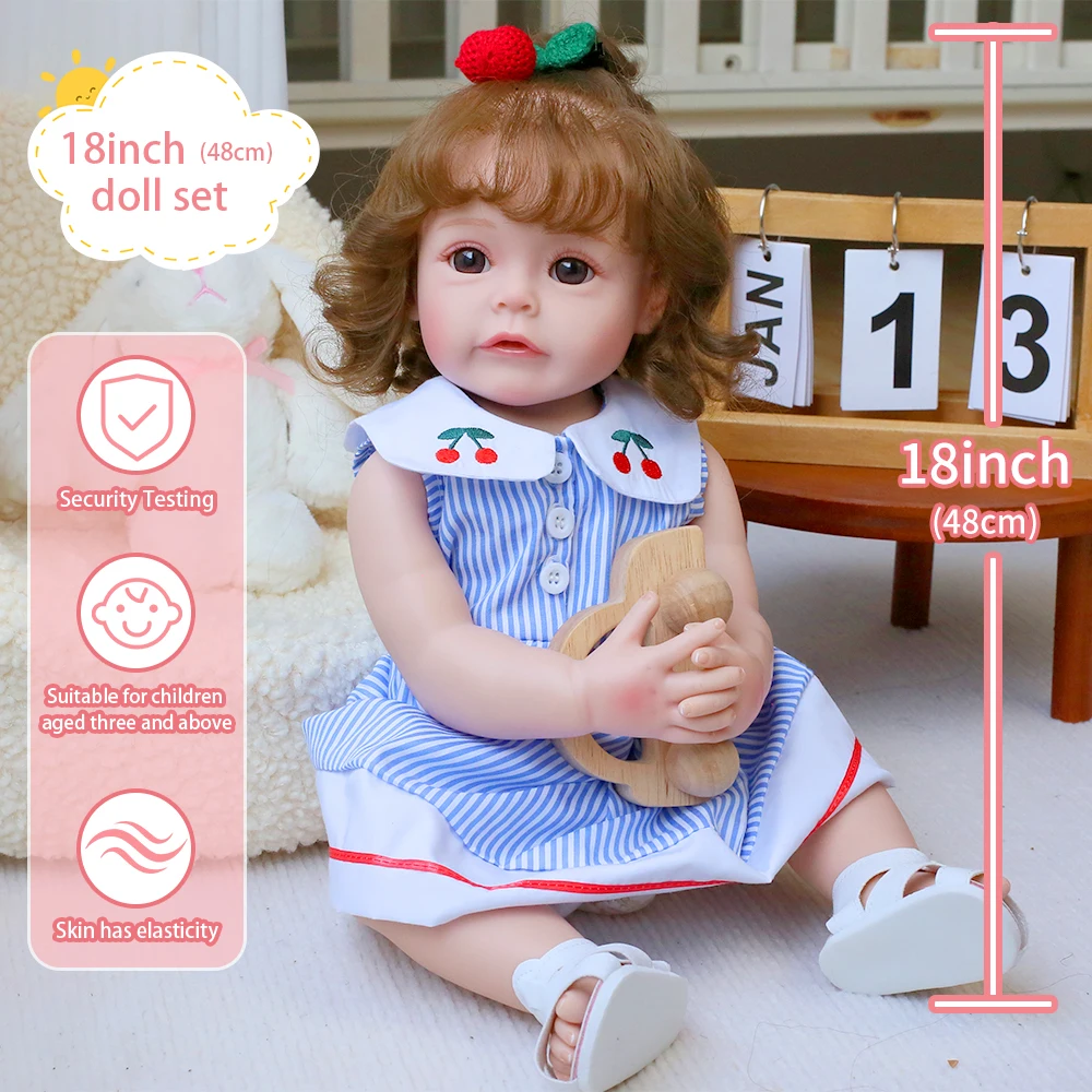 18inch Newborn Baby Reborn Doll Girl with Hand Rooted Hair Soft Body 3D Skin Visible Veins Collectible Art Doll Christmas Gifts
18inch Newborn Baby Reborn Doll Girl with Hand Rooted Hair Soft Body 3D Skin Visible Veins Collectible Art Doll Christmas Gifts