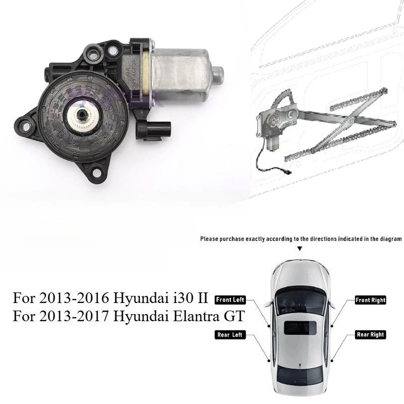 1pc Rear Left Power Glass Lifter Motor for 2013-2016 Hyundai i30 II Elantra GT Electric Window Regulator Motor Parts 83450A5000
1pc Rear Left Power Glass Lifter Motor for 2013-2016 Hyundai i30 II Elantra GT Electric Window Regulator Motor Parts 83450A5000