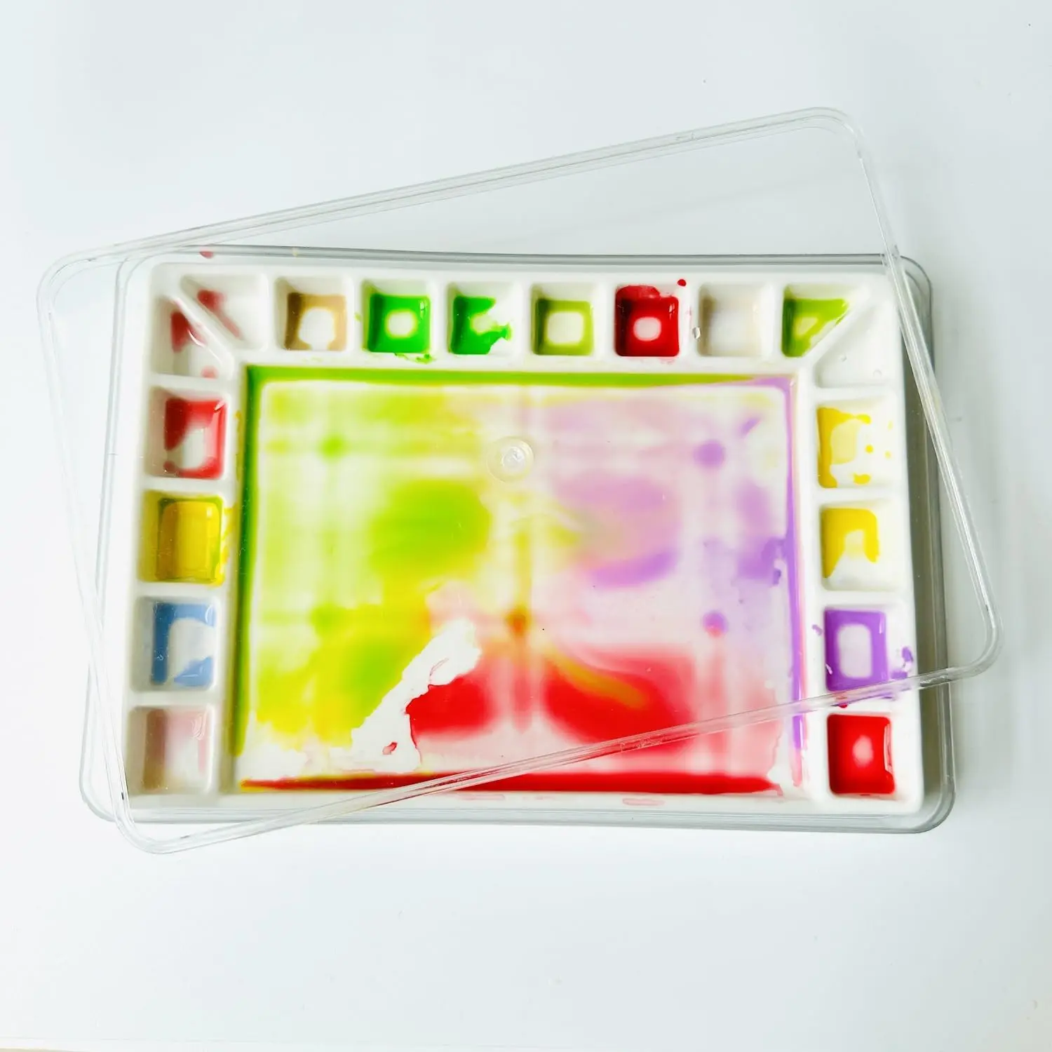 Ceramic Watercolor Palette 18 Well Rectangle Paint Tray for Acrylic Gouache with Box
Ceramic Watercolor Palette 18 Well Rectangle Paint Tray for Acrylic Gouache with Box