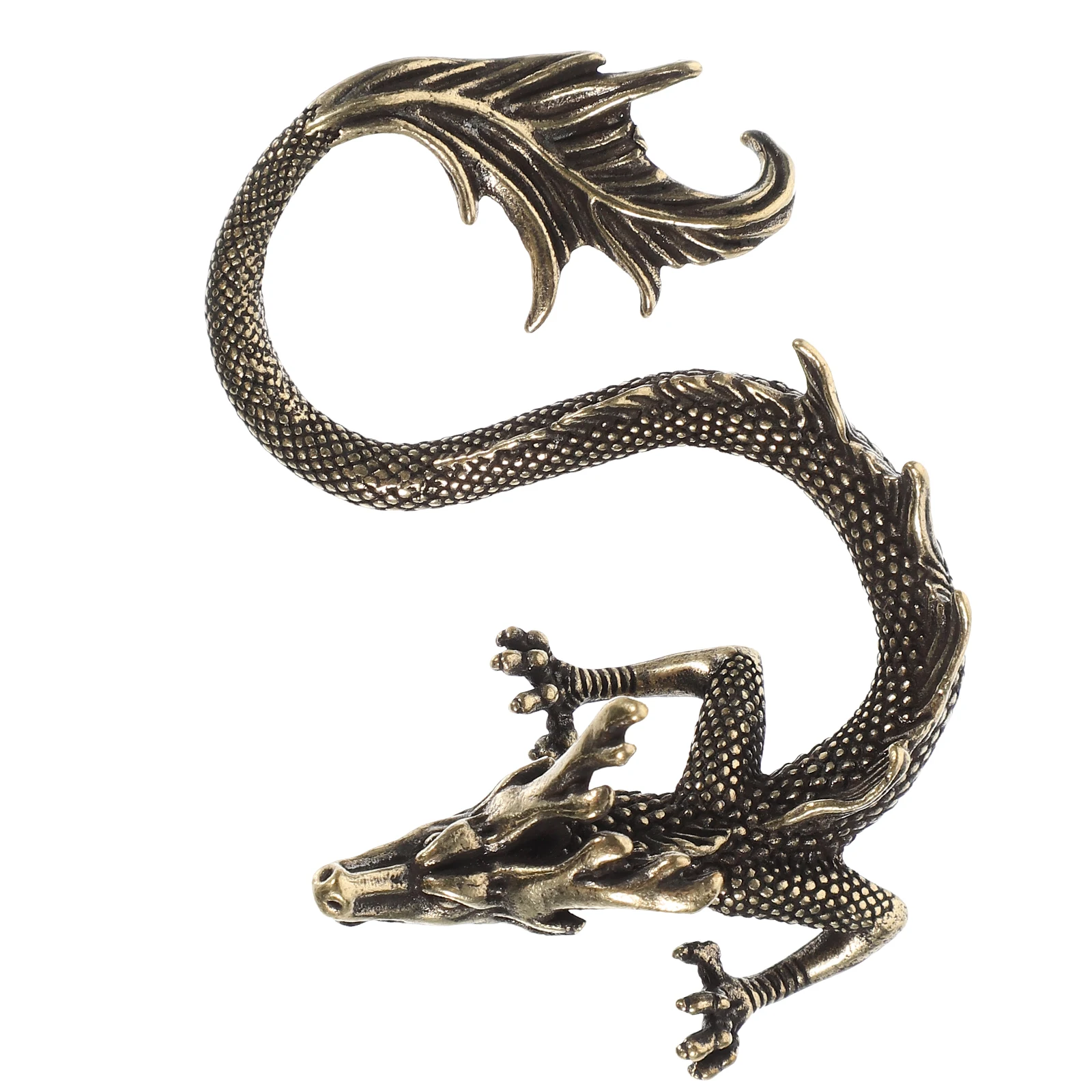 Mini Tea Pet Copper Dragon Ornaments Solid Animal Chinese Brass Statue Decorative Figurine Desk Ornament Retro Gift
Mini Tea Pet Copper Dragon Ornaments Solid Animal Chinese Brass Statue Decorative Figurine Desk Ornament Retro Gift